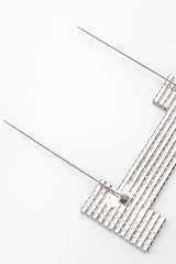 Recess Los Angeles Vintage Dorothy Bauer M Shaped Large Initial Red Rhinestone Pin