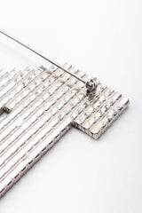 Recess Los Angeles Vintage Dorothy Bauer M Shaped Large Initial Red Rhinestone Pin