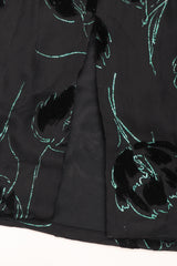 Recess Los Angeles Vintage Pauline Trigere Balloon Sleeve Glitter Velvet Burnout Dress