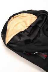 Recess Los Angeles Vintage Pauline Trigere Balloon Sleeve Glitter Velvet Burnout Dress