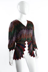 Vintage Beaujon Beaded Zigzag Peplum Jacket Set on mannequin angle at Recess Los Angeles