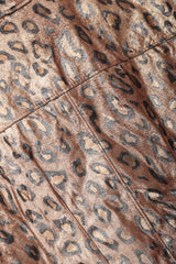 Recess Los Angeles Vintage Begedor Metallic Gold Bronze Animal Leather Moto Jacket