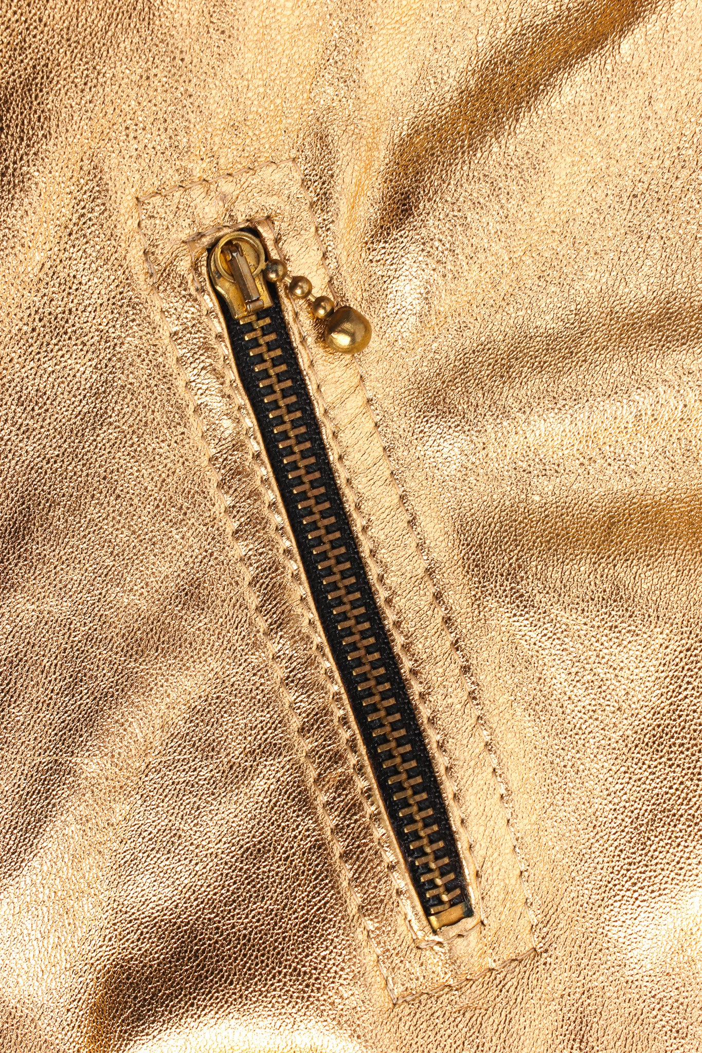 Vintage Begedor Metallic Leather Jacket zipper  @ Recess LA