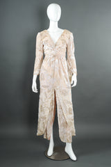 Vintage Belle Dame Draped Tulip Leaf Dress mannequin front hands down @ Recess LA