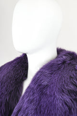 Recess Designer Consignment Vintage Beltrami Fur Collar Snakeskin Knit Stripe Batwing Jacket Los Angele Resale