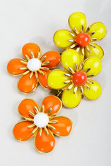 Vintage Ben Amun Double Daisy Drop Earrings at Recess Los Angeles