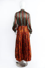 Vintage Bendel's Studio Wide Leg Paisley Silk Jumpsuit on Mannequin back at Recess Los Angeles