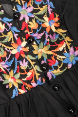 Recess Los Angeles Vintage Beverly Paige Sheer Embroidered Peasant Dress