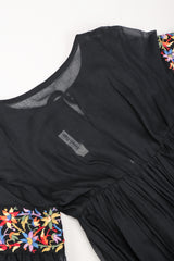Recess Los Angeles Vintage Beverly Paige Sheer Embroidered Peasant Dress