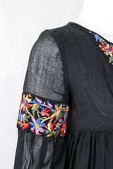 Recess Los Angeles Vintage Beverly Paige Sheer Embroidered Peasant Dress