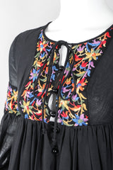 Recess Los Angeles Vintage Beverly Paige Sheer Embroidered Peasant Dress