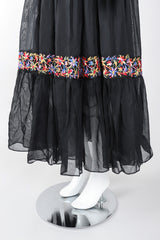 Recess Los Angeles Vintage Beverly Paige Sheer Embroidered Peasant Dress