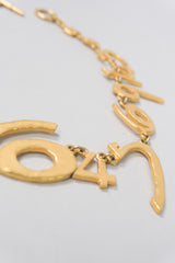 Biche de Beré Hammered Numerology Collar Necklace