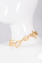 Biche de Beré Hammered Numerology Collar Necklace