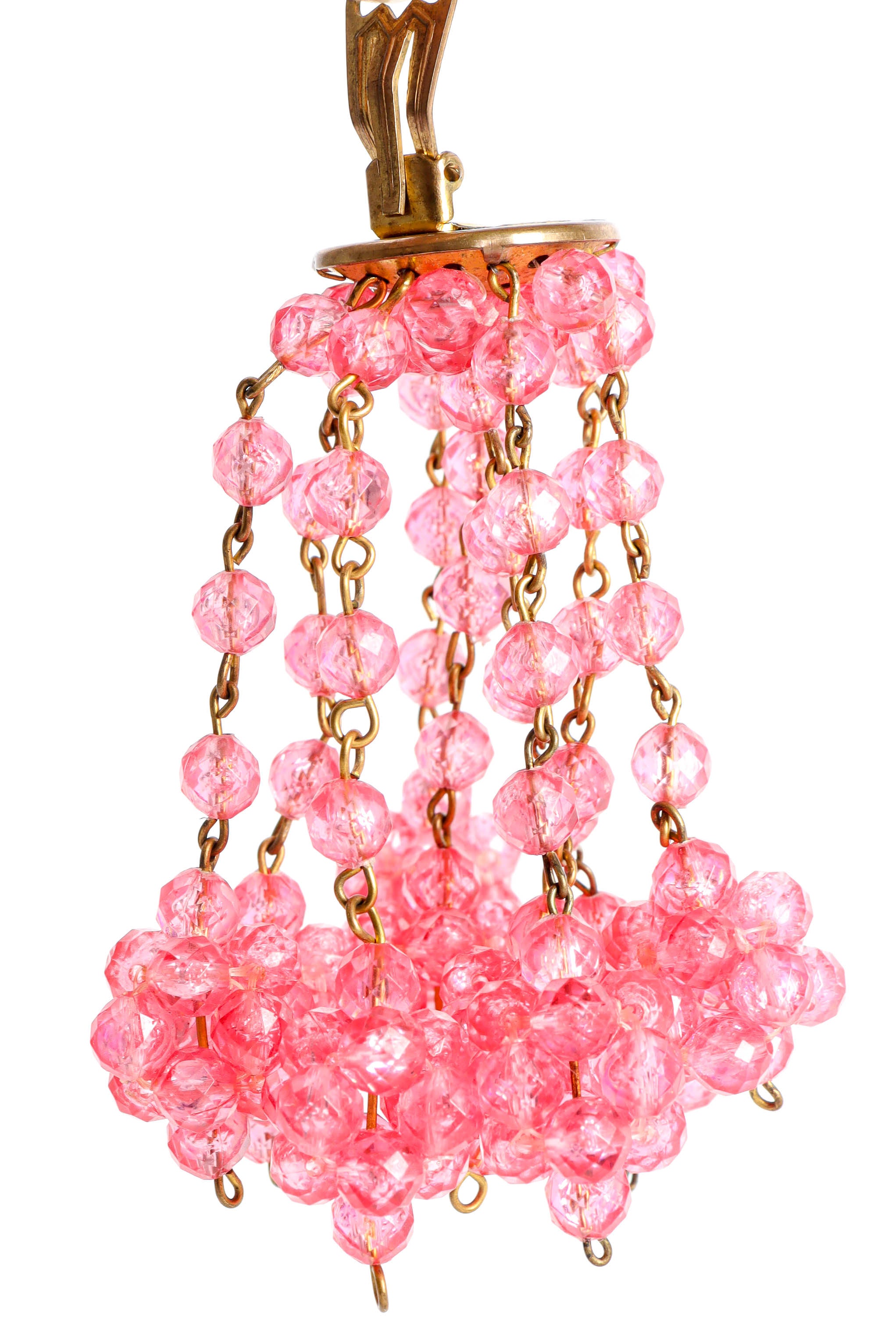 Vintage Bijoux Valentine Chandelier Flower Cluster Earrings chandelier dangle detail  @ Recess LA