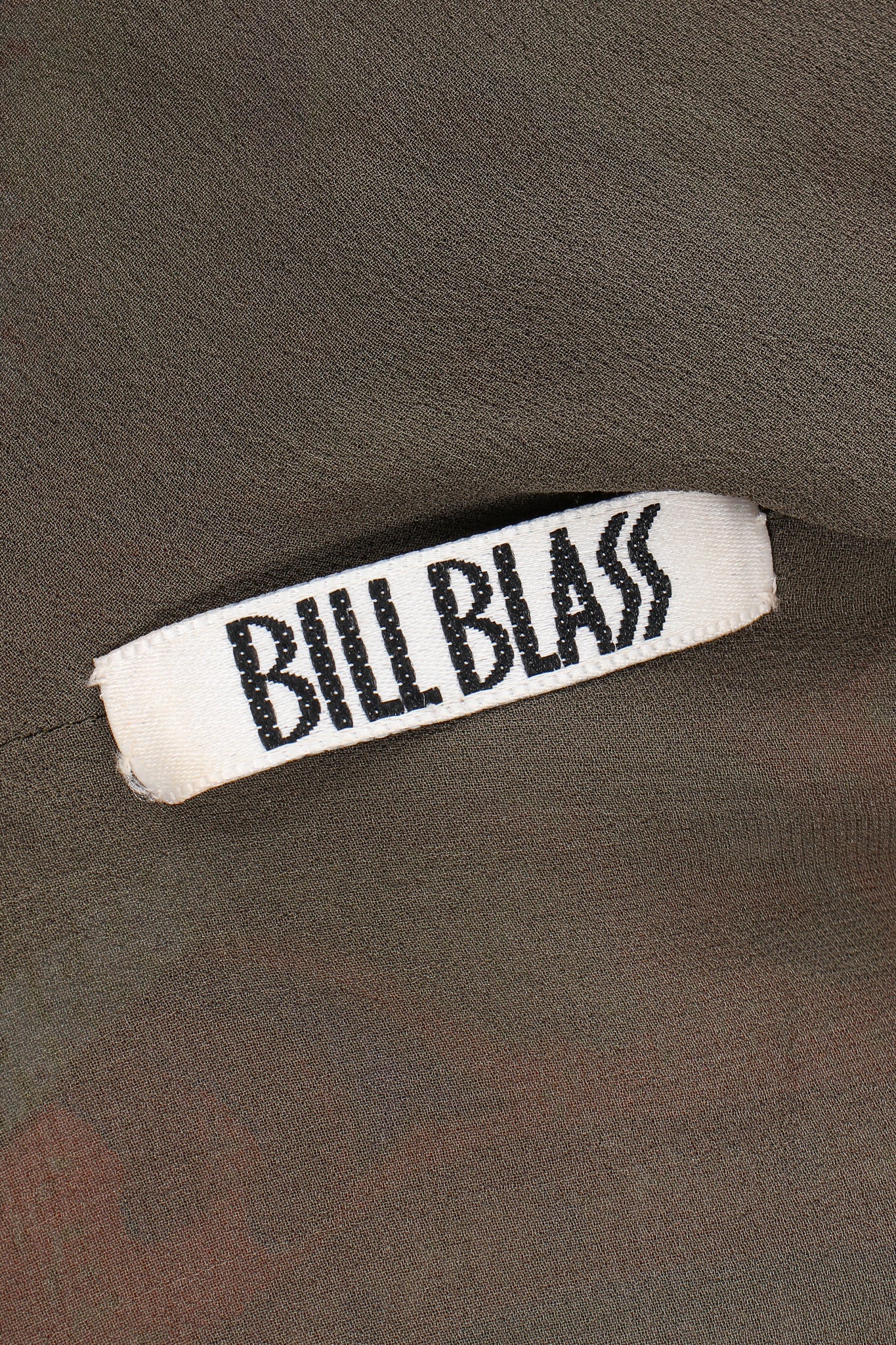Vintage Bill Blass Paisley Draped Wrap Blouse label at Recess Los Angeles