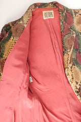 Vintage Bill Blass Ombré Snakeskin Blazer flat lining @ Recess Los Angeles