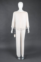 Recess Los Angeles Vintage Bill Blass Beaded Silk Top & Pant Bridal Wedding Set