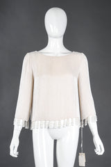 Recess Los Angeles Vintage Bill Blass Beaded Silk Top & Pant Bridal Wedding Set