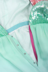 Recess Los Angeles Vintage Bill Blass Scared Lotus Sequin Ombre Dress