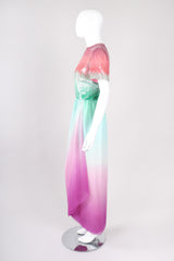 Recess Los Angeles Vintage Bill Blass Scared Lotus Sequin Ombre Dress