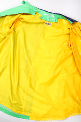 Recess Los Angeles Vintage Bill Blass Rainbow Cross Colors Colorblock Glossy Swing Rain Coat