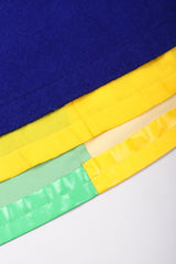 Recess Los Angeles Vintage Bill Blass Rainbow Cross Colors Colorblock Glossy Swing Rain Coat