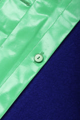 Recess Los Angeles Vintage Bill Blass Rainbow Cross Colors Colorblock Glossy Swing Rain Coat