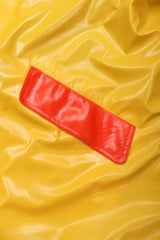 Glossy Colorblock Rain Coat