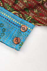 Recess Los Angeles Vintage Bill Haire Friedricks Sport Kimono Sleeve Indian Elephant Bateau Top