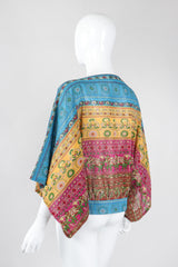 Recess Los Angeles Vintage Bill Haire Friedricks Sport Kimono Sleeve Indian Elephant Bateau Top