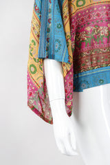 Recess Los Angeles Vintage Bill Haire Friedricks Sport Kimono Sleeve Indian Elephant Bateau Top