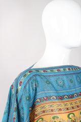 Recess Los Angeles Vintage Bill Haire Friedricks Sport Kimono Sleeve Indian Elephant Bateau Top