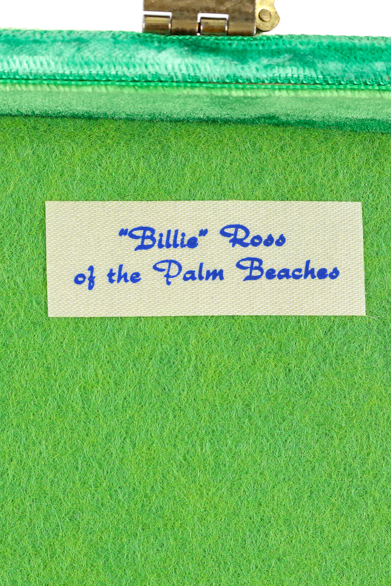 "Billie" Ross of the Palm Beaches velvet box bag designer label @recessla