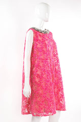 Vintage Mr. Blackwell Yarn Floral Lace Dress mannequin angle @ Recess LA