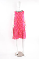 Vintage Mr. Blackwell Yarn Floral Lace Dress mannequin front @ Recess LA