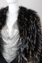 Recess Los Angeles Vintage Metallic Tinsel Chubby Marabou Jacket