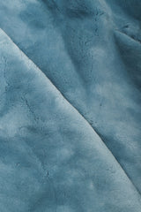 Recess Los Angeles Vintage Designer René Mongolian Trimmed Plush Fur Jacket Sky Blue