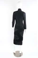 Zigzag 3-Tier Fringe Midi Dress back on mannequin at Recess LA.