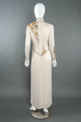 Vintage Bob Mackie Beaded Sequin Long Sleeve Dress mannequin back @ Recess LA