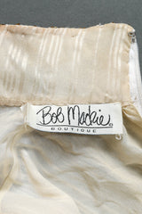 Vintage Bob Mackie Beaded Sequin Long Sleeve Dress back collar stain/label @ Recess LA