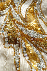 Vintage Bob Mackie Beaded Sequin Long Sleeve Dress beading detail @ Recess LA