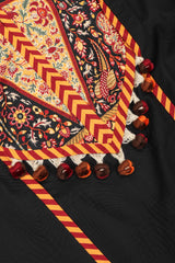 Recess Los Angeles Vintage Bob Mackie Mixed Print Cotton Tunic Dashiki Minidress