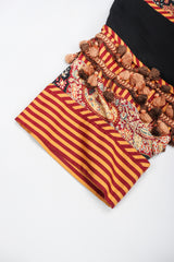 Recess Los Angeles Vintage Bob Mackie Mixed Print Cotton Tunic Dashiki Minidress