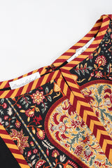 Recess Los Angeles Vintage Bob Mackie Mixed Print Cotton Tunic Dashiki Minidress