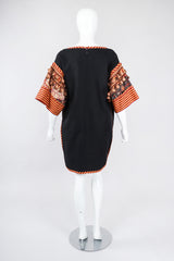 Recess Los Angeles Vintage Bob Mackie Mixed Print Cotton Tunic Dashiki Minidress