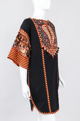 Recess Los Angeles Vintage Bob Mackie Mixed Print Cotton Tunic Dashiki Minidress
