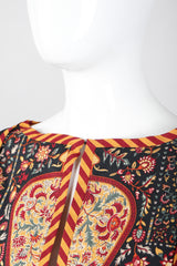Recess Los Angeles Vintage Bob Mackie Mixed Print Cotton Tunic Dashiki Minidress