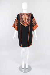 Recess Los Angeles Vintage Bob Mackie Mixed Print Cotton Tunic Dashiki Minidress