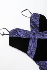 Recess Los Angeles Vintage Bob Mackie Velvet Lamé Corset Gown